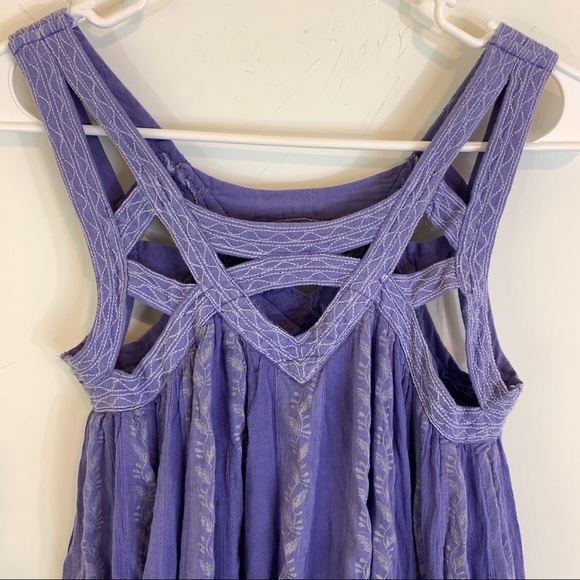 Free People FP One Paisley Vine Cut Out Dress Top - Picture 9 of 15